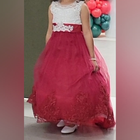 Other - Red/maroon girls formal dress. Size 8/10